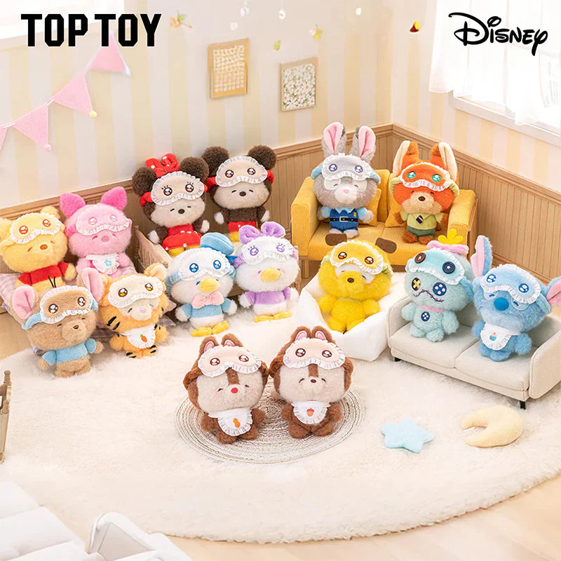 Disney Squinting Sleepwear Series Plush Pendant Blind Boxes (1 Random Box) - Nix Guide To
