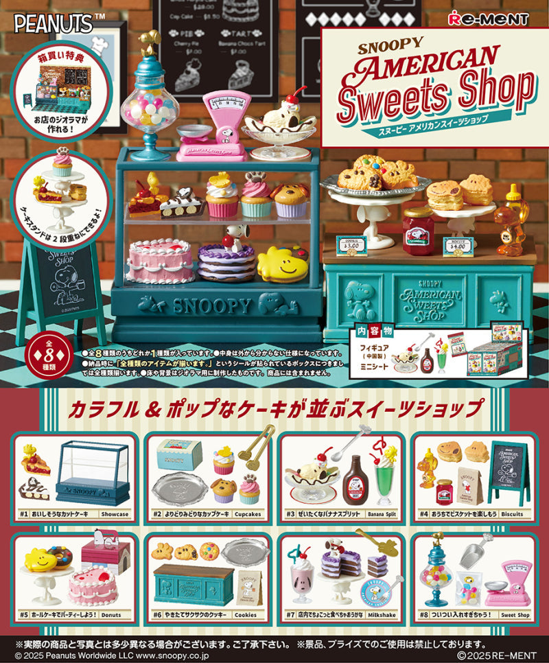 Snoopy American Sweets Shop (1 Random Box) (Re-ment Blind Box) - Nix Guide To