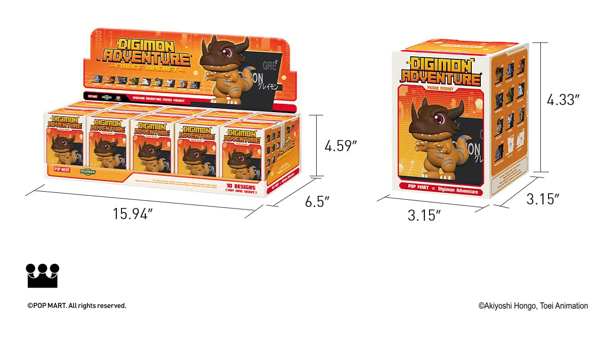 Pop Mart Digimon Adventure Fridge Magnet Series Figure Blind Box (1 Random Box) - Nix Guide To