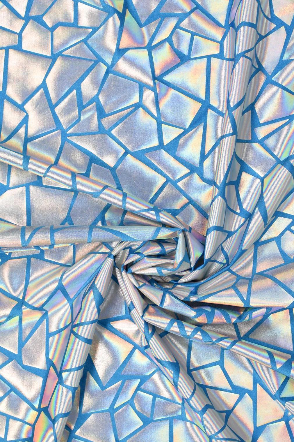 Holographic Geometric Stretch Fabric – 60” Wide Iridescent Nylon Spandex | Shiny Dancewear, Costumes, Crafts - Nix Guide To