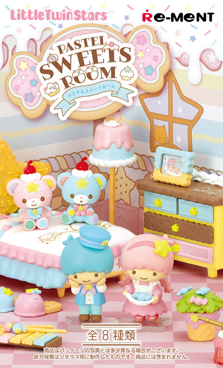 Sanrio: LittleTwinStars PASTEL SWEETS ROOM (1 Random Box) (Re-ment Blind Box) - Nix Guide To