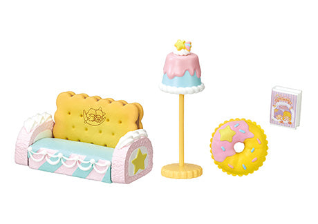 Sanrio: LittleTwinStars PASTEL SWEETS ROOM (1 Random Box) (Re-ment Blind Box) - Nix Guide To