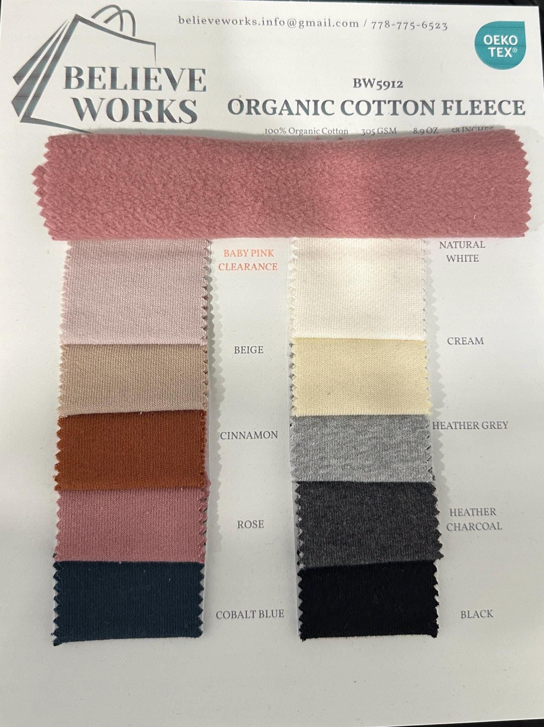 Organic Cotton Fleece Fabric: Sustainable Hoodie & Sweatshirt Material, 58" Wide - Nix Guide To