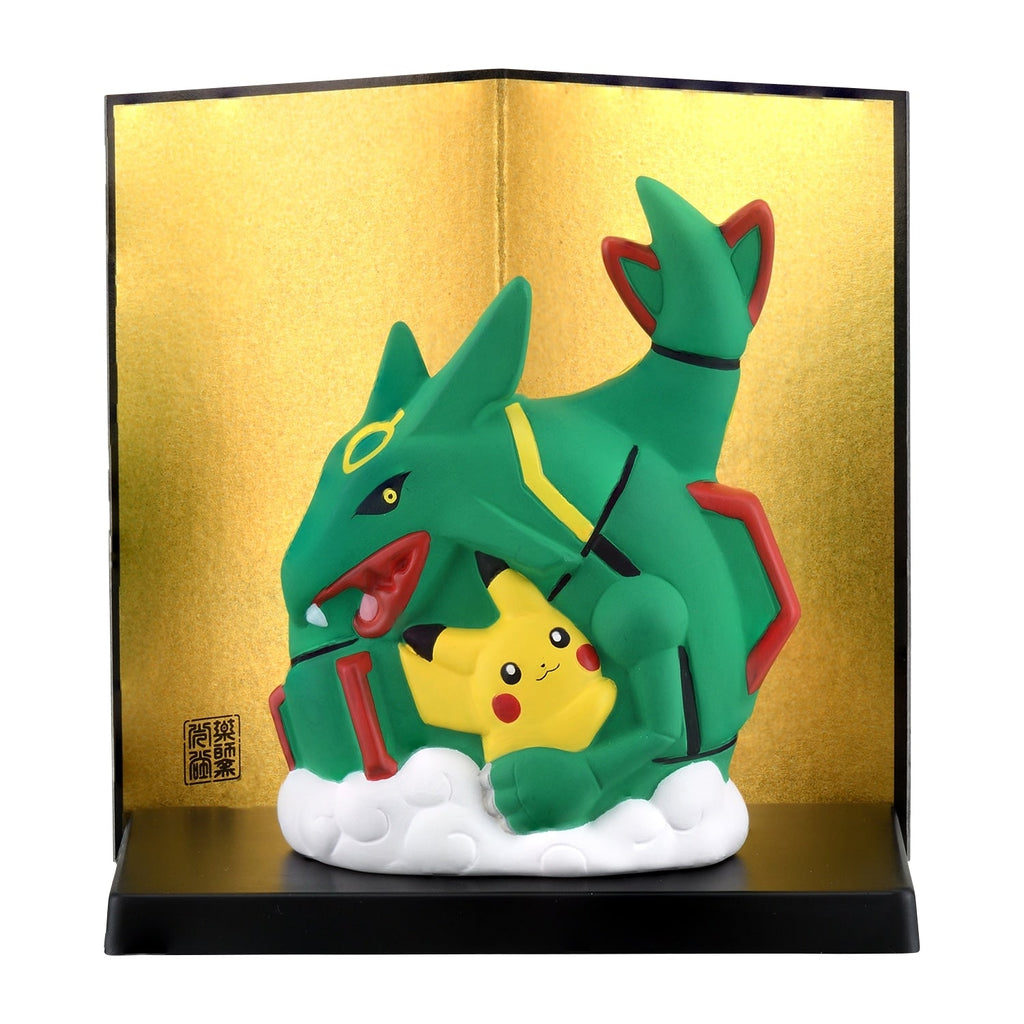 Pokemon - Pikachu and Rayquaza ceramic decoration