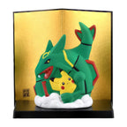 Pokemon - Pikachu and Rayquaza ceramic decoration