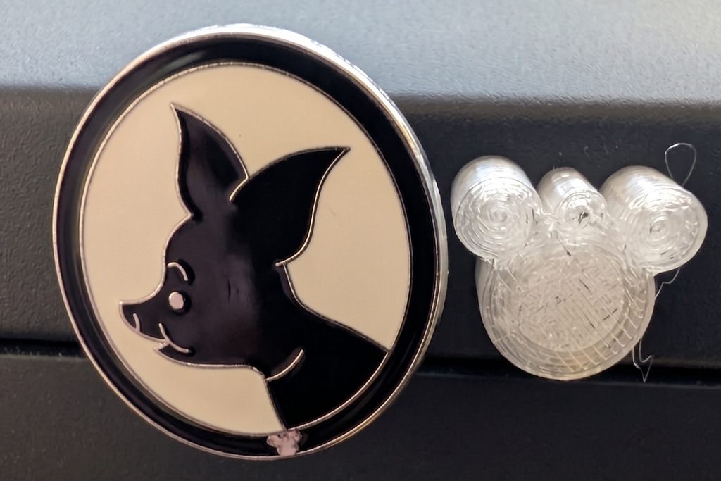 Mickey-Shaped Magnetic Pin Backs – Flexible TPU, Magnet Insert (Commercial Rights) - Nix Guide To