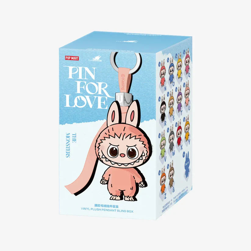 Labubu - The Monsters Pin for Love Series (N-Z) Vinyl Plush Pendant Blind Box (1 Random Box) - Nix Guide To