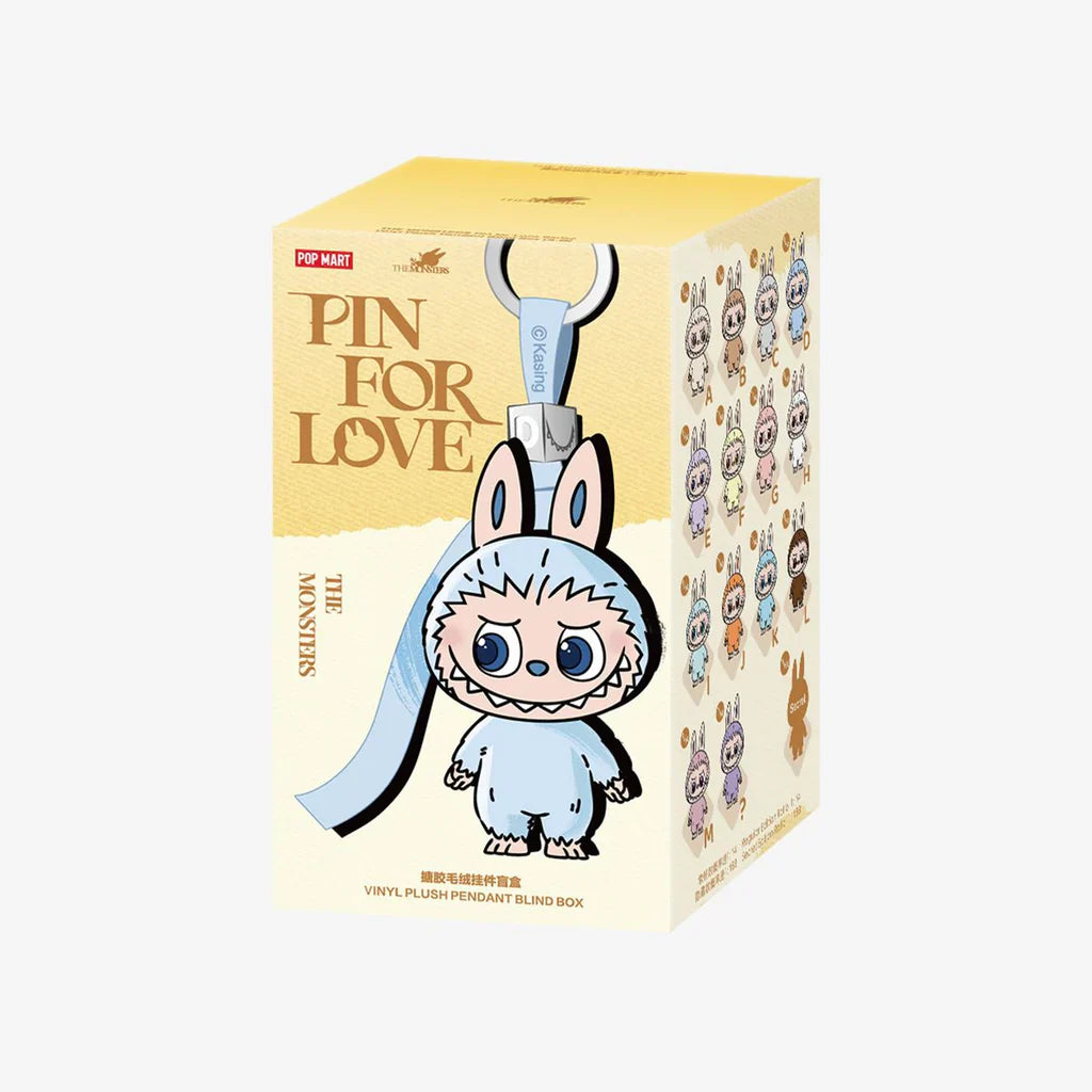 Labubu - The Monsters Pin for Love Series (A-M) Vinyl Plush Pendant Blind Box (1 Random Box) - Nix Guide To