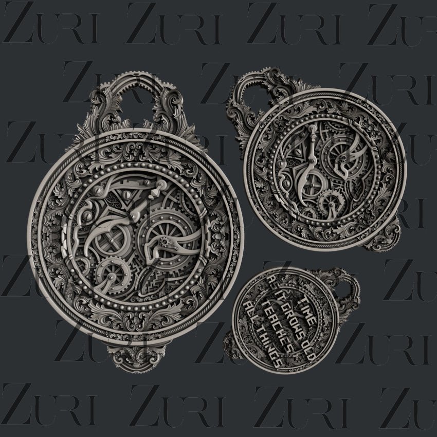 Zuri Designs Steampunk Pocket Watch Set 2 - Nix Guide To
