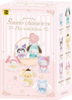Sanrio Characters Play With Kittens Series Plush Keychains Blind Box (1 Random Box) - Nix Guide To