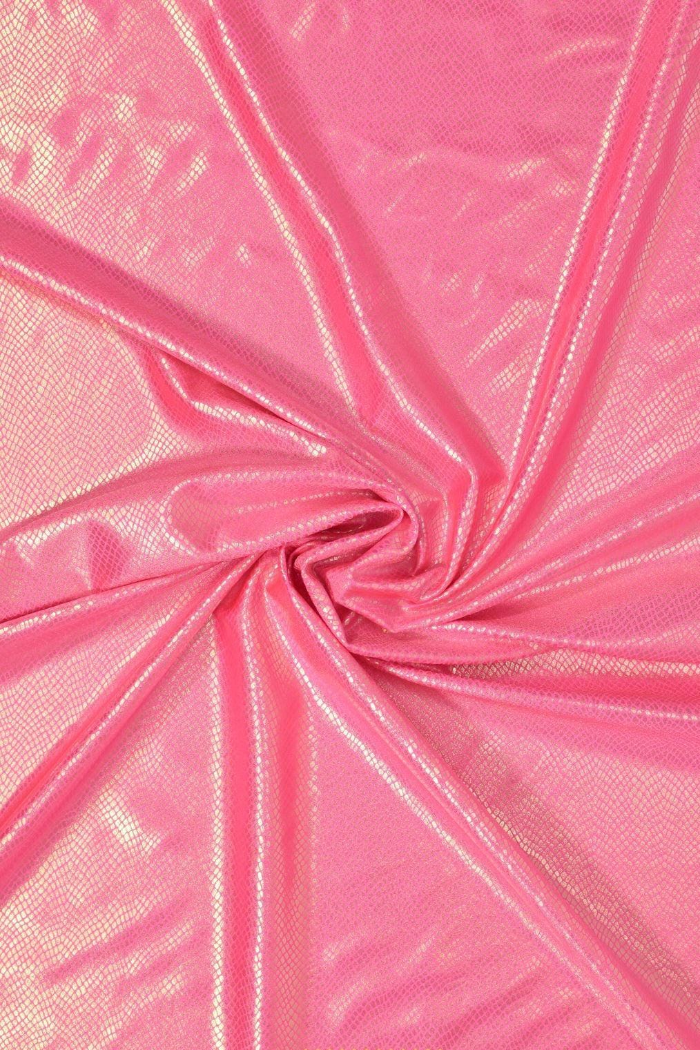 Foil Snake Print Spandex Fabric: Purple, Pink & Turquoise Metallic 4-Way Stretch - Nix Guide To