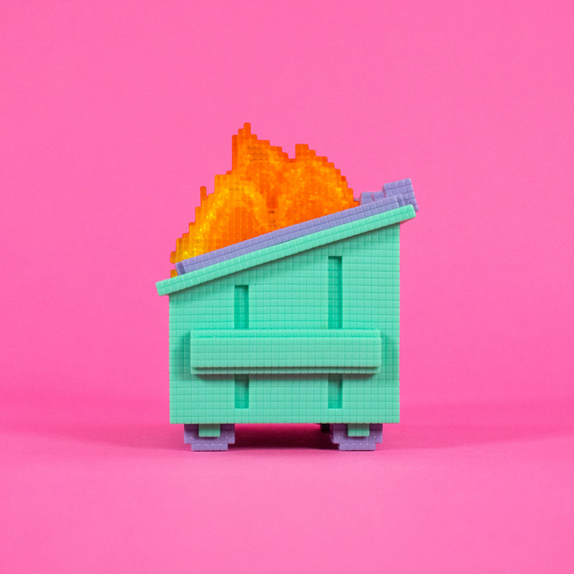8-Bit Dumpster Fire Vinyl Figure by 100% Soft - Nix Guide To