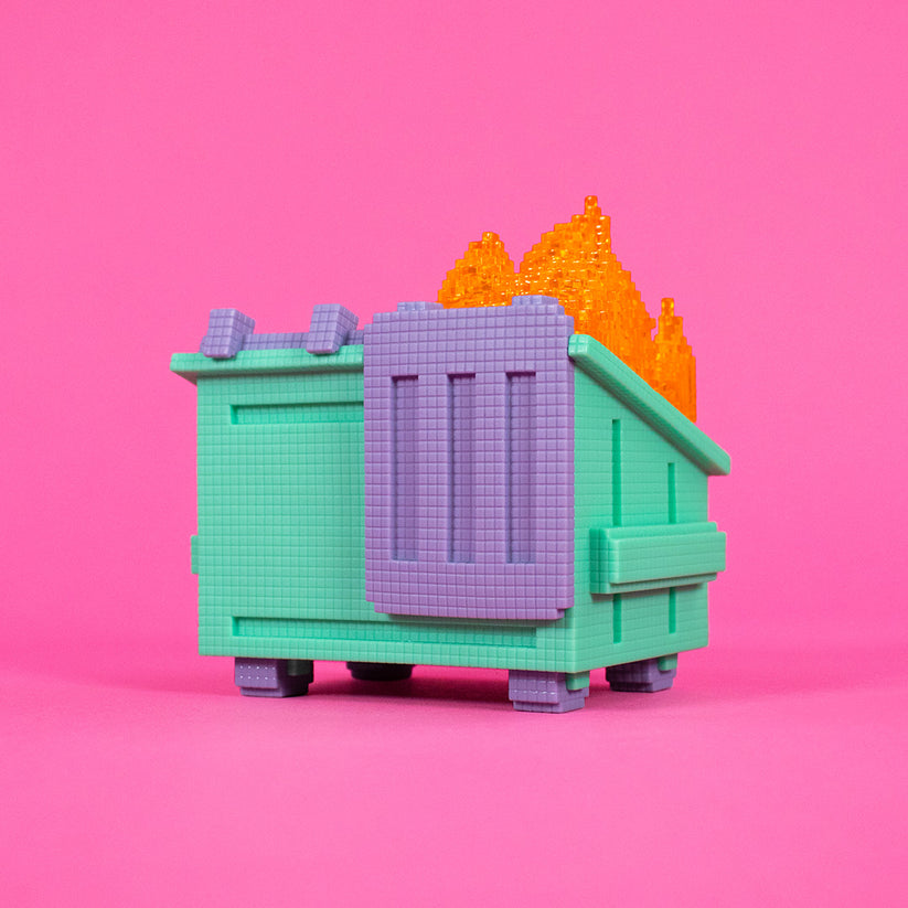 8-Bit Dumpster Fire Vinyl Figure by 100% Soft - Nix Guide To