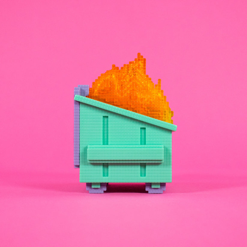 8-Bit Dumpster Fire Vinyl Figure by 100% Soft - Nix Guide To