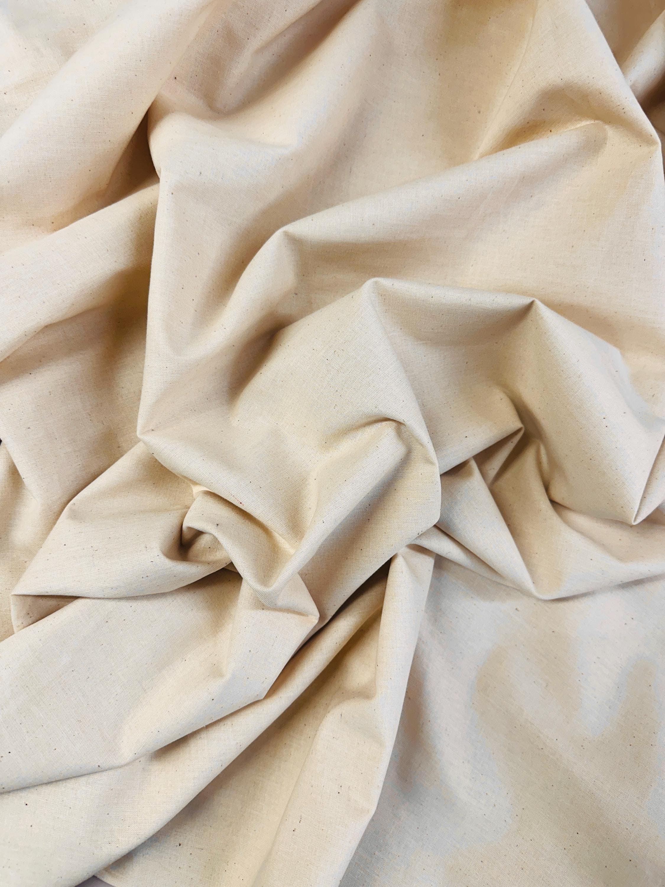 Extra-Wide 110-Inch Cotton Fabric: White & Beige Drapery, Bedding, Crafts - Oeko Tex Certified - Nix Guide To
