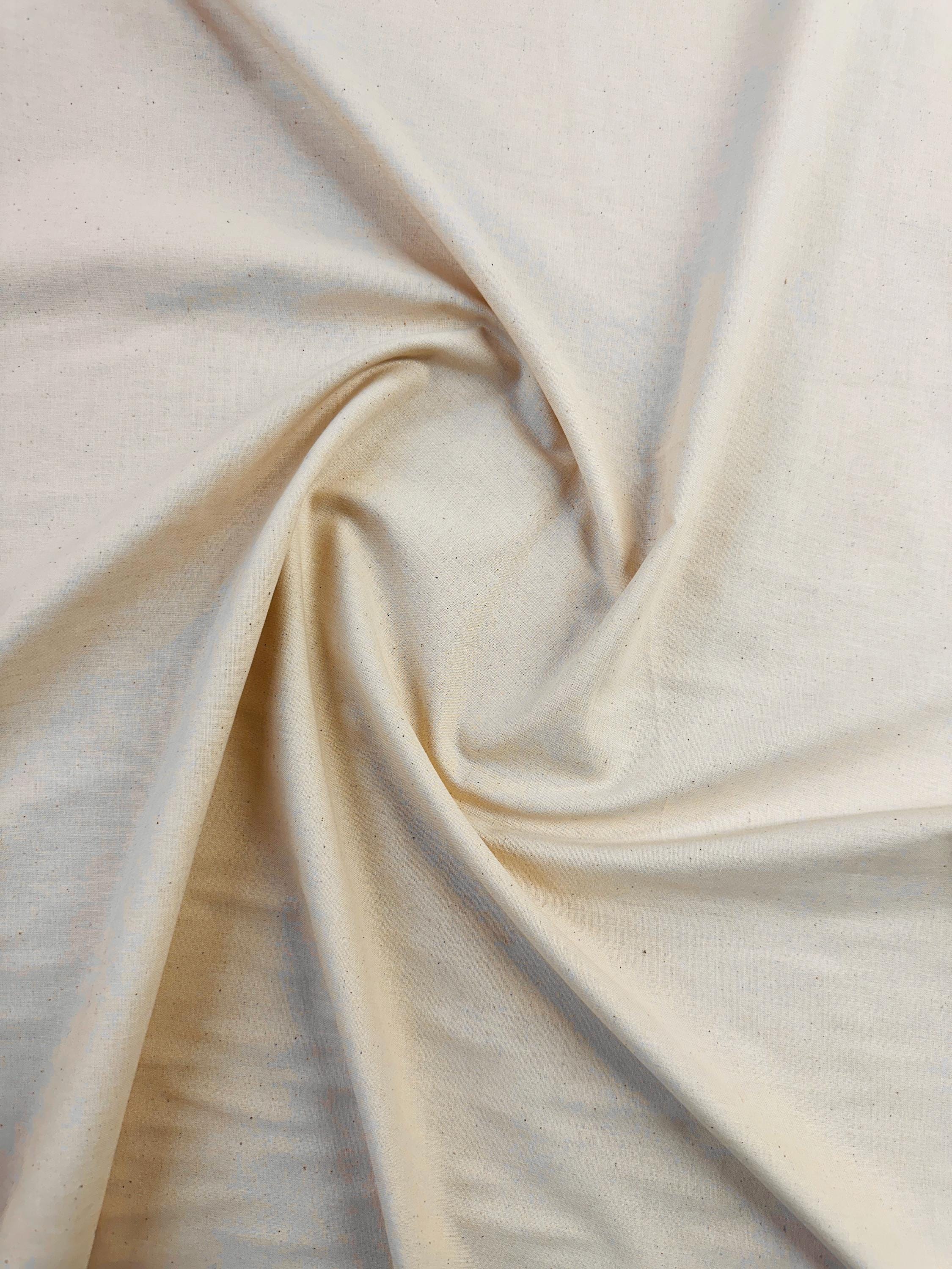 Extra-Wide 110-Inch Cotton Fabric: White & Beige Drapery, Bedding, Crafts - Oeko Tex Certified - Nix Guide To