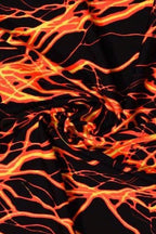 Fire Lava Print Nylon Spandex Fabric: 4-Way Stretch Activewear - Nix Guide To