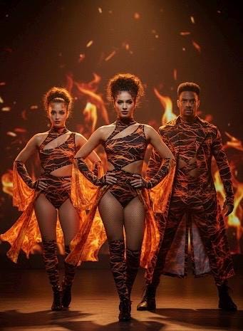 Fire Lava Print Nylon Spandex Fabric: 4-Way Stretch Activewear - Nix Guide To