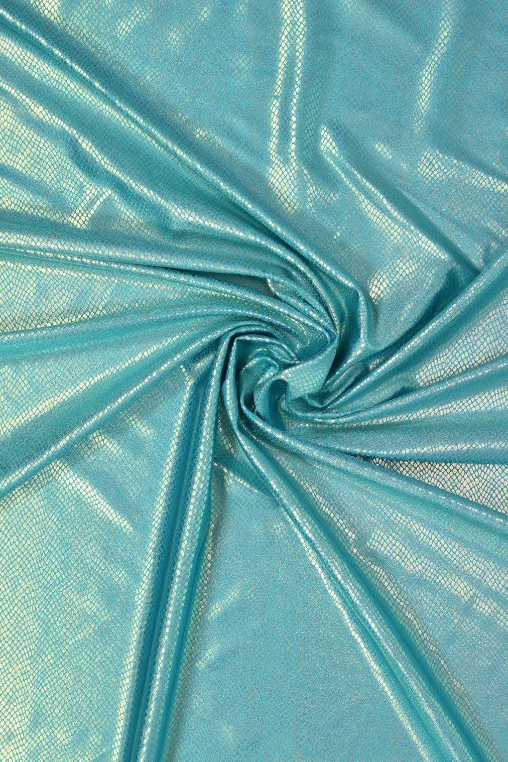 Foil Snake Print Spandex Fabric: Purple, Pink & Turquoise Metallic 4-Way Stretch - Nix Guide To