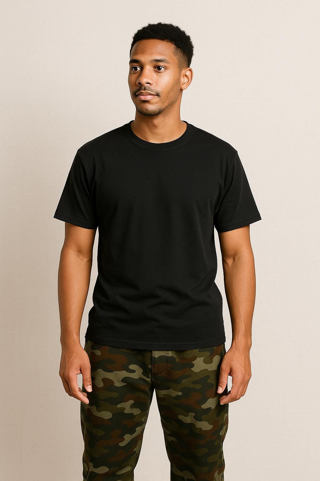 Bamboo Cotton French Terry Knit Fabric: Camo Print - By The Metre - Nix Guide To