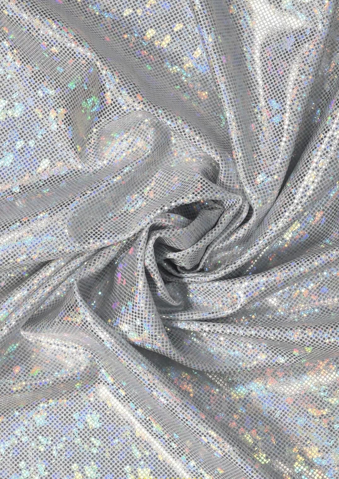Holographic Shatter Glass Spandex Fabric - 60" Wide - Dance, Swim, Costume - Nix Guide To