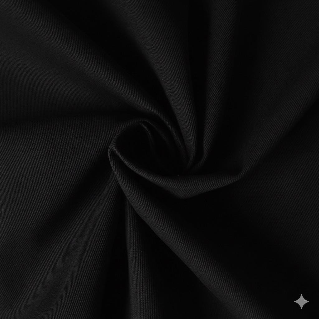 Black and White Twill Fabric: 65/35 Poly-Cotton Blend, 57" Wide - Nix Guide To