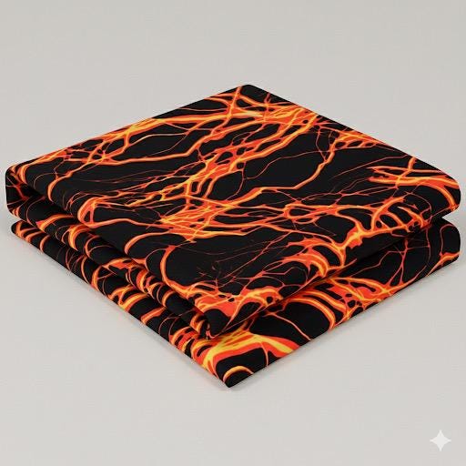 Fire Lava Print Nylon Spandex Fabric: 4-Way Stretch Activewear - Nix Guide To