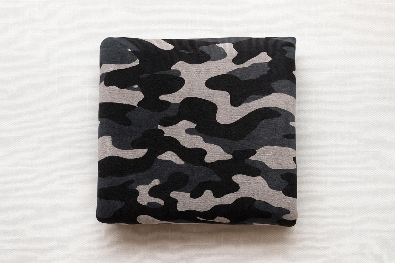 Bamboo Cotton French Terry Knit Fabric: Camo Print - By The Metre - Nix Guide To