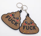 3D Printed Kawaii Poop "F*ck" Novelty Keychain | Humorous Gag Gift - Nix Guide To