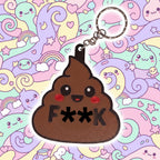 3D Printed Kawaii Poop "F*ck" Novelty Keychain | Humorous Gag Gift - Nix Guide To